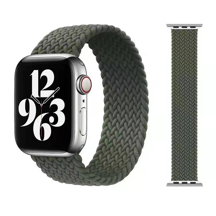 40mm Braided Solo Loop Bands for Apple Watch Series 6, 44mm Nylon Bracelets for Iwatch 4 5 6