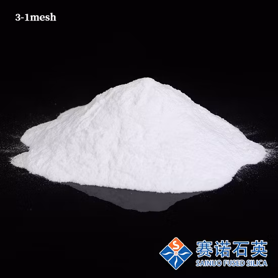 Catégorie de sable de silice fondue une grande pureté Sio2 99,95% de matières premières de quartz de Sainuo 3