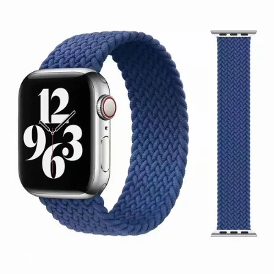 Bandes de boucle solo tressées de 40 mm pour Apple Watch Series 6, bracelets en nylon de 44 mm pour Iwatch 4 5 6